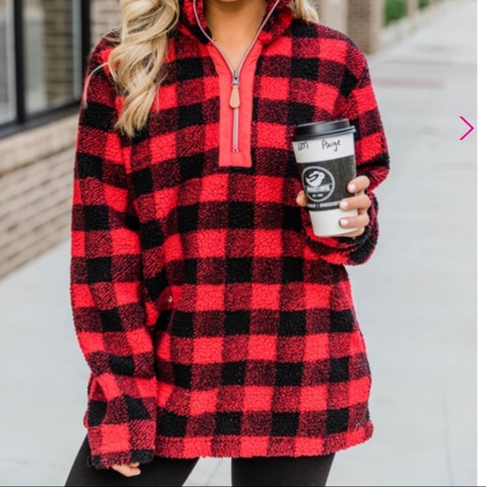 New buffalo plaid Sherpa